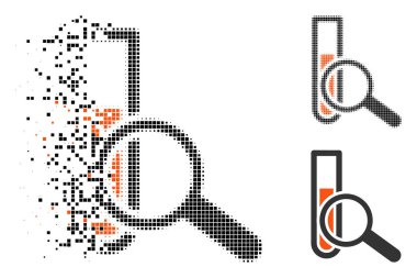 Kırık nokta yarı ton kimyasal Test simgesi