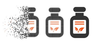 Noktalı yarım ton doğal ilaçlar simgesi harcanmış