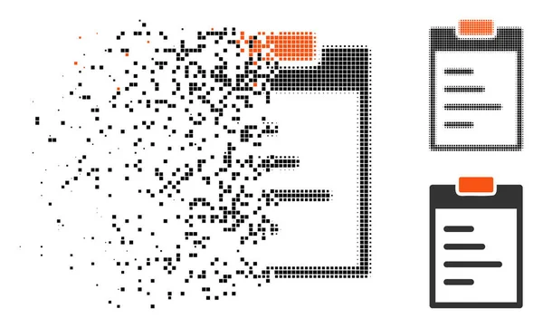 Dispersed Pixelated Halftone Pad Icono de texto — Vector de stock
