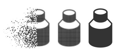 Piksel noktalı resim Phial simgesi dağılmakta