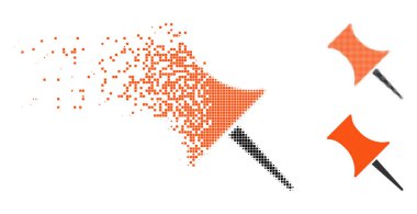 Kaybolan noktalı yarım ton Pin simgesi