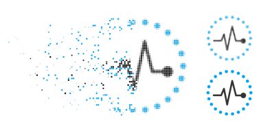 Kırık nokta noktalı resim darbe simgesi