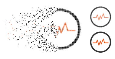 Yarı ton darbe simgesi izleme toz noktalı