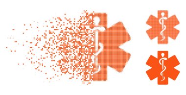 Eriterek noktalı yarım ton hayat yıldız simgesi