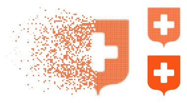 Kaybolan nokta yarı ton tıbbi kalkan kutsal kişilerin resmi