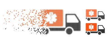 Noktalı yarım ton tıbbi sevkiyat simge çözünmüş