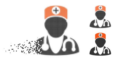 Harcanmış piksel noktalı resim terapist simgesi