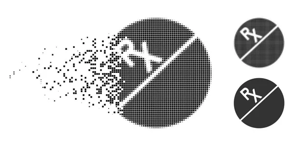 Elveszített Dot félárnyék tabletta ikon — Stock Vector