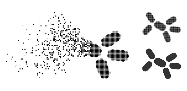 Icône de levure demi-teinte Pixel dispersée — Image vectorielle