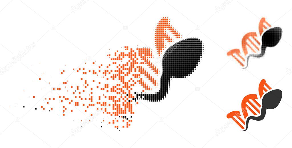 Dispersed Pixel Halftone Sperm Replication Icon