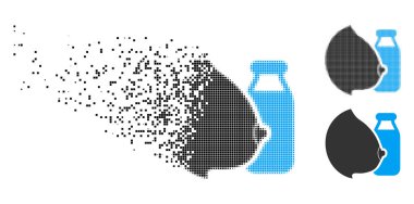 Kırık piksel yarı ton anne sütü simgesi