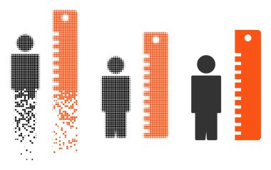 Kırık noktalı noktalı resim yükseklik ölçer simgesini