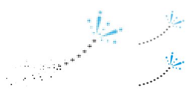 Harcanmış nokta yarı ton havai fişek izleme simgesi