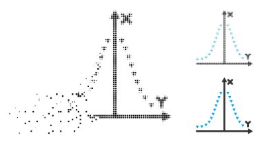 Noktalı yarım ton taşıma noktalı Gauss Arsa simgesi