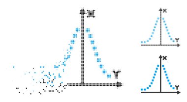 Simge tahribe piksel yarı ton Gauss Arsa