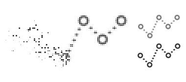 Trend simgesi noktalı yarım ton toz noktalı