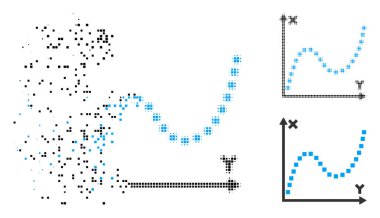 Harcanmış Pixelated noktalı resim çizim simgesini noktalı