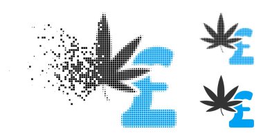 Kaybolan noktalı yarım ton esrar Lirası iş simgesi