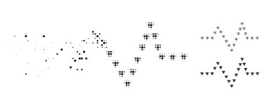 Nokta yarı ton taşıma noktalı darbe simgesi