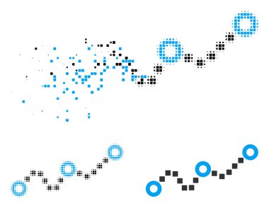 Grafik simgesini noktalı harcanmış nokta noktalı resim
