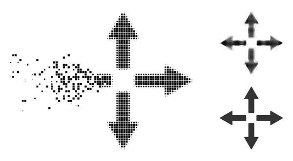 Пыльная икона "Раздвижные стрелы" — стоковый вектор