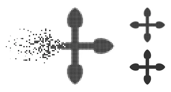 Пыльная пикселированная икона "Одна стрела" — стоковый вектор