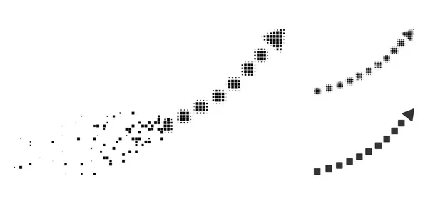 Dissolution Pixelated demi-ton pointillé tendance de croissance Icône — Image vectorielle