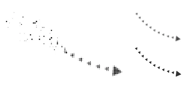 Düşüş trendi simgesi noktalı harcanmış piksel noktalı resim — Stok Vektör
