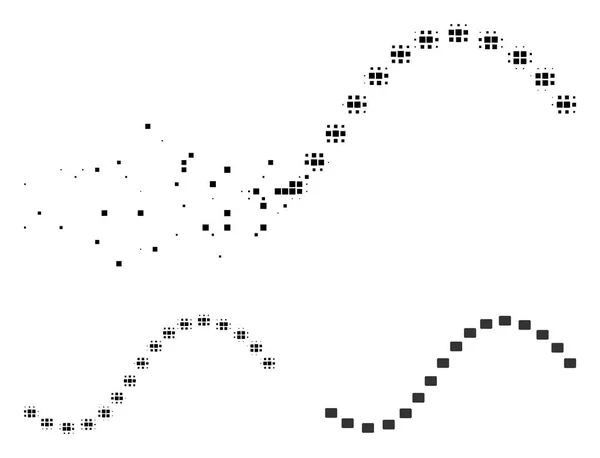 Піктограма лінії розкладених точок напівтонів — стоковий вектор