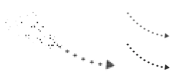 分解像素化半色调点递减趋势图标 — 图库矢量图片