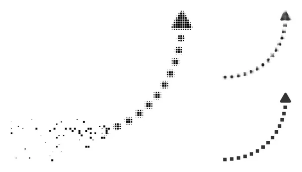 Verstreut pixelig gepunktete Wachstumslinie — Stockvektor