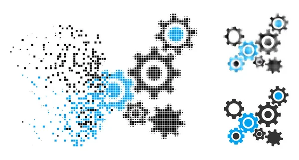 Icône de mécanisme de demi-teinte de pixel dissous — Image vectorielle
