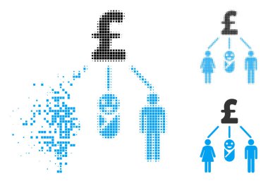 Eriterek noktalı yarım ton aile Lirası bütçe simgesi
