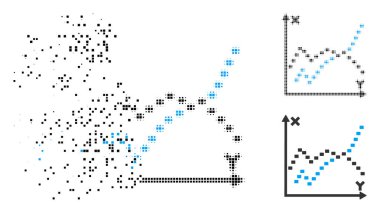 Rendelenmiş noktalı noktalı resim işlevleri Arsa simgesi noktalı