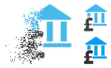 Dağılmakta noktalı noktalı resim kitaplığı Pound ödeme simgesi