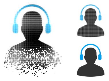 Pixelated yarı ton dinle işleç simgesini dağılmakta