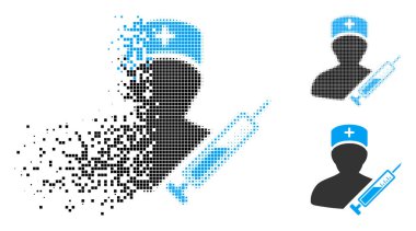 Parçalanmış noktalı yarım ton Medic simgesi