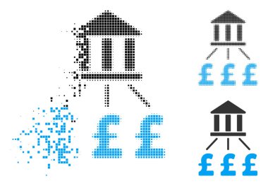 Noktalı yarım ton banka Lirası ödemeler simgesi kırılmış