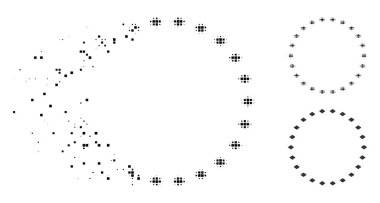 Daire simgesi noktalı harcanmış nokta noktalı resim