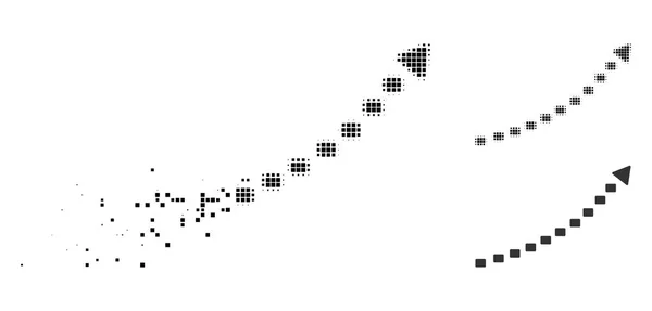 分散点缀的半色调点状增长趋势图标 — 图库矢量图片