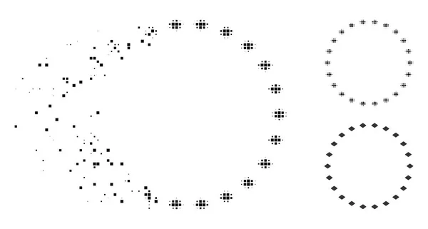 Піктограма розсіювання точки напівтону плямистого кола — стоковий вектор