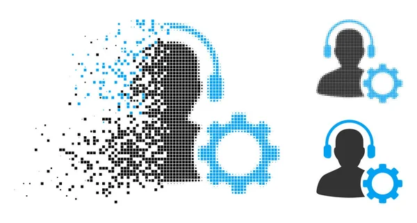 Hasarlı nokta yarı ton operatör yapılandırma dişli simgesini