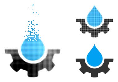 Kırık Pixelated yarı ton su servisi simgesini