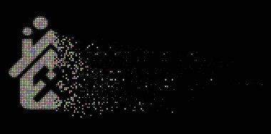 Işık Pixelated noktalı resim atölyesi simgesi harcanmış
