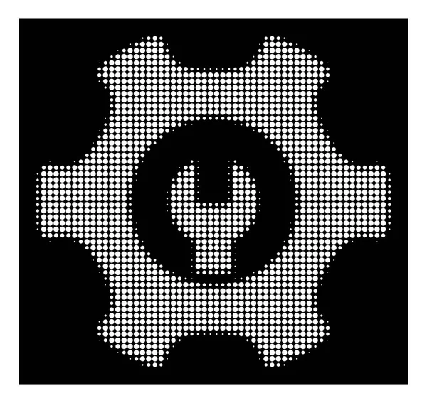 Pictogram voor witte Halftone Service Tools — Stockvector