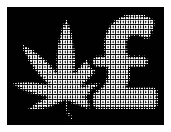 Vita halvton Cannabis pund Business-ikonen — Stock vektor