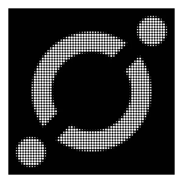 Εικονίδιο συνδέσμου κόμβο λευκό μεσοτονικό — Διανυσματικό Αρχείο