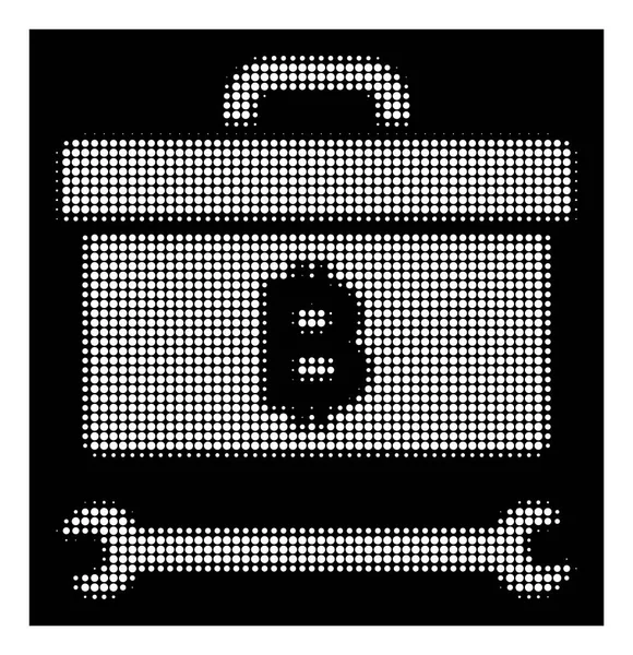 White Halloween one Bitcoin Toolbox Icon — стоковый вектор