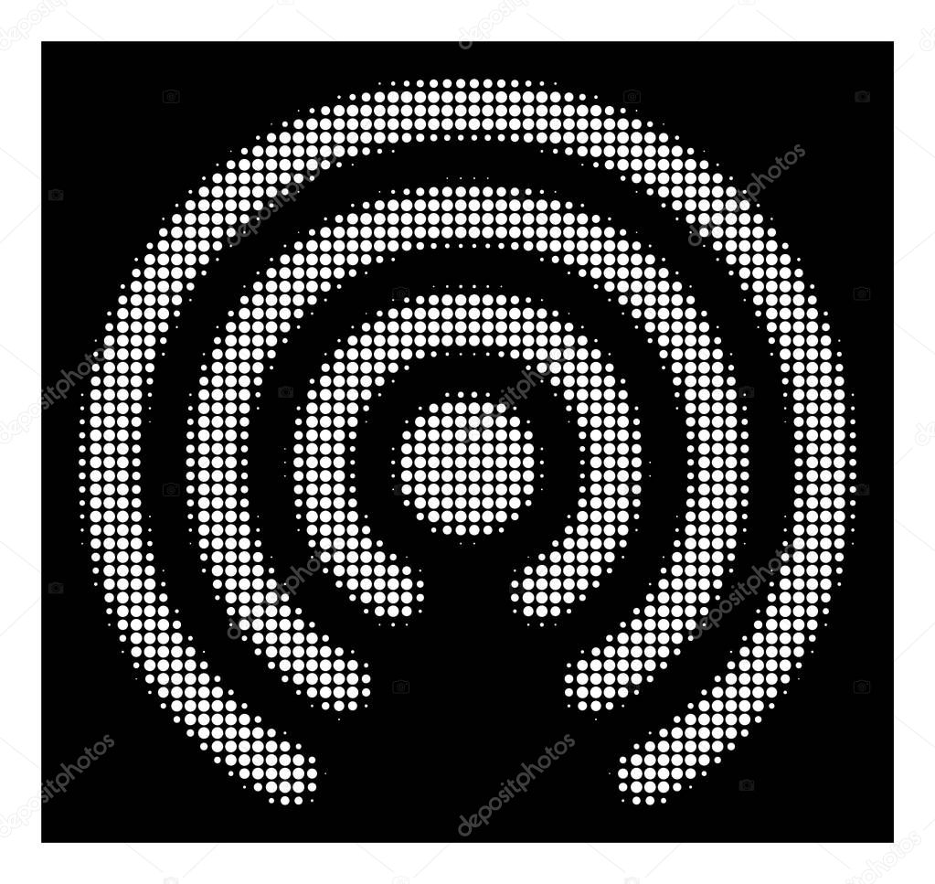 White Halftone Airdrop Source Icon
