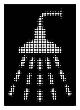 Beyaz noktalı resim duş simgesi